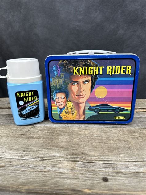 Vintage Knight Rider Metal Lunchbox With Thermos 